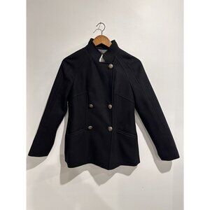 BANANA REPUBLIC Wool Blend Double Breasted Short Peacoat